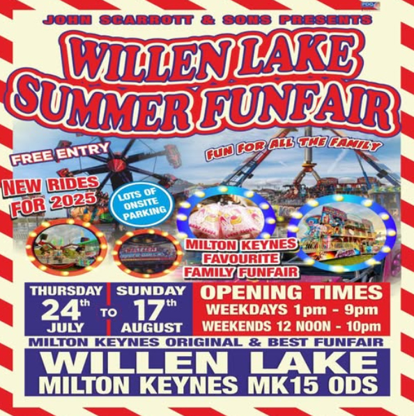 Willen Lake Summer FunFair 2025 - Aug 25