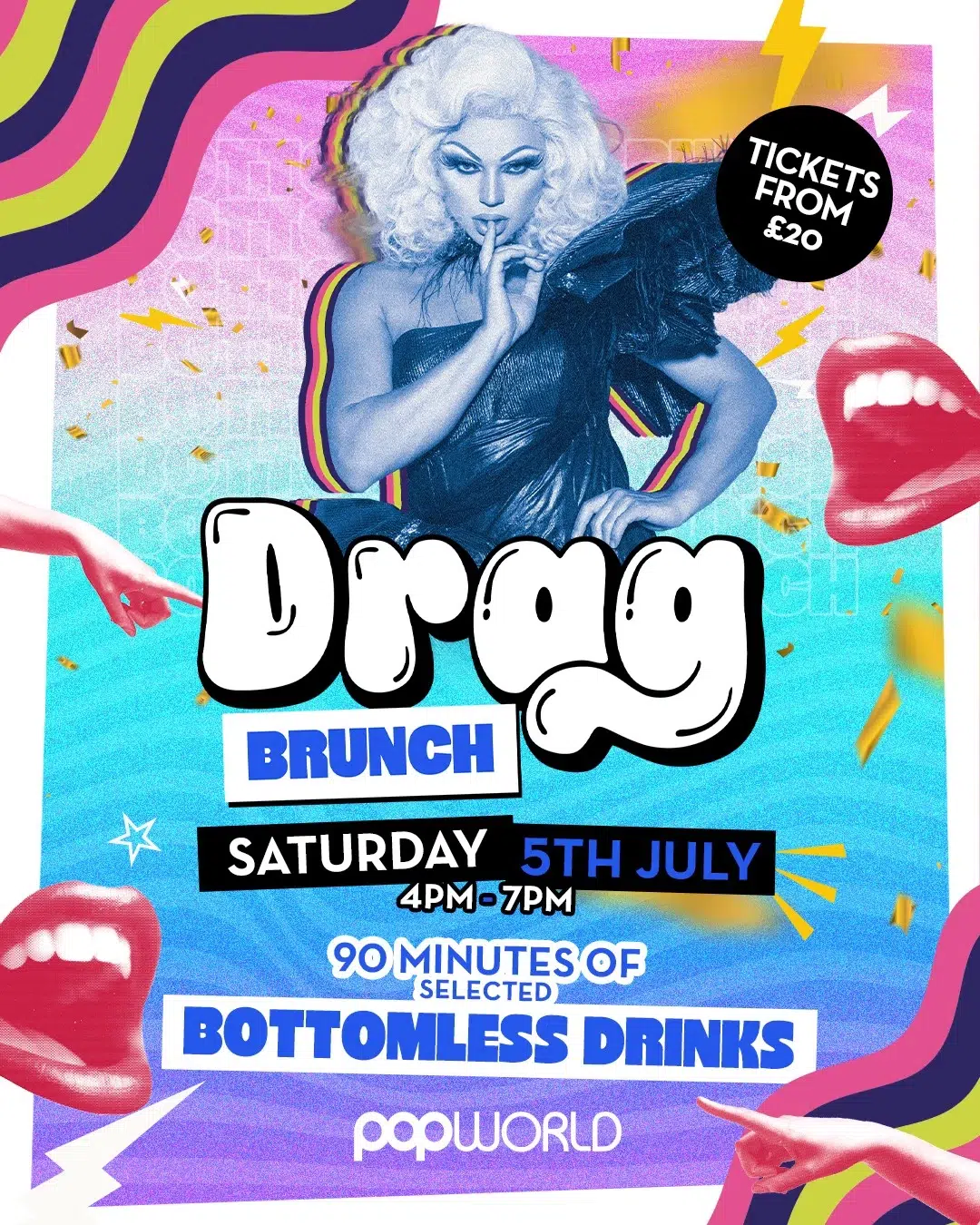 Drag Brunch - Popworld - July 25